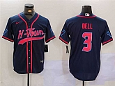 Men's Houston Texans #3 Tank Dell Navy With Patch Cool Base Stitched Baseball Jersey,baseball caps,new era cap wholesale,wholesale hats